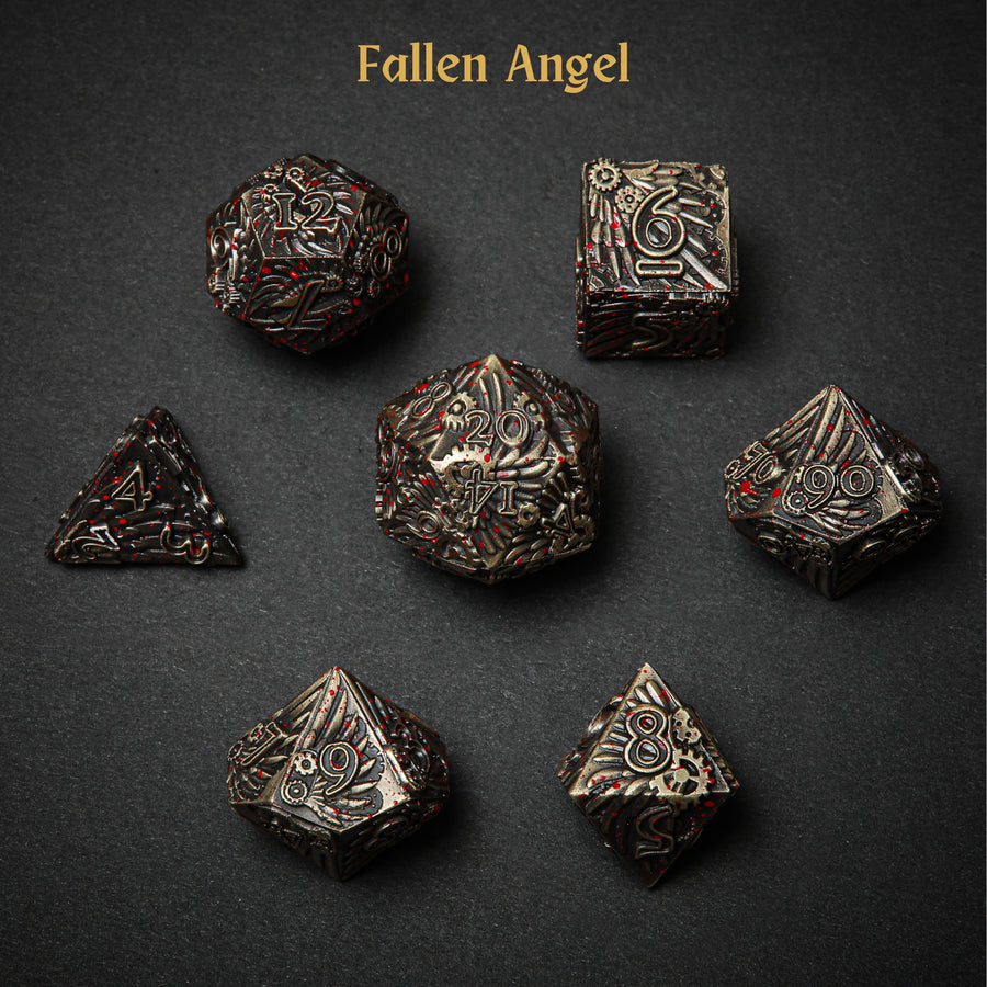 Steampunk Angels Polyhedral Dice Set