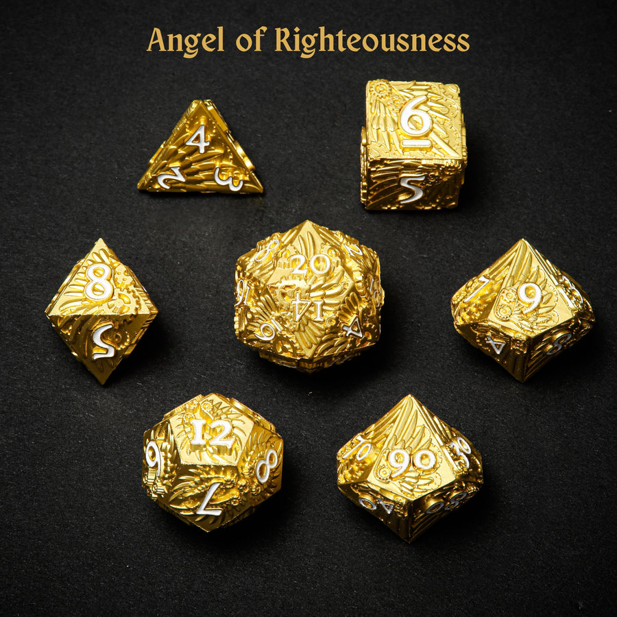 Steampunk Angels Polyhedral Dice Set