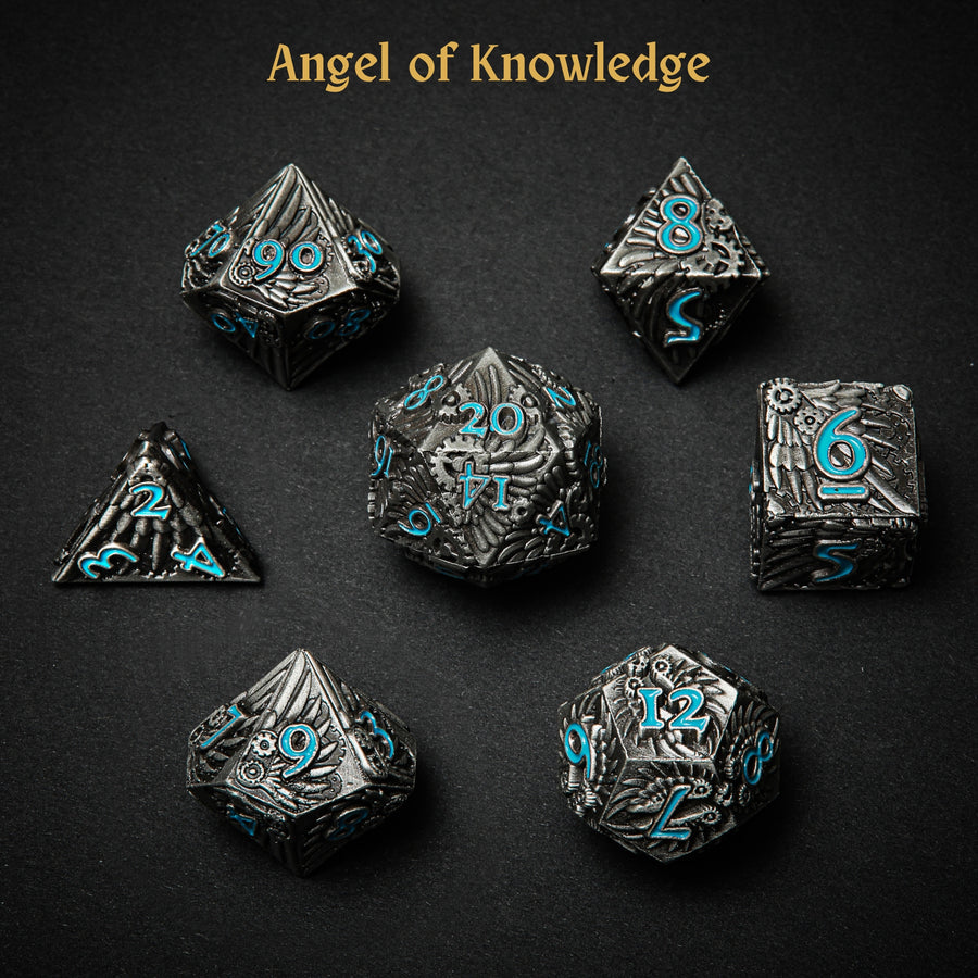 Steampunk Angels Polyhedral Dice Set