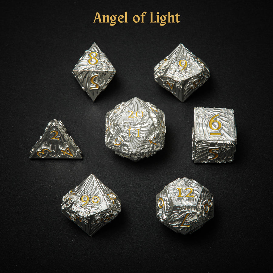 Steampunk Angels Polyhedral Dice Set