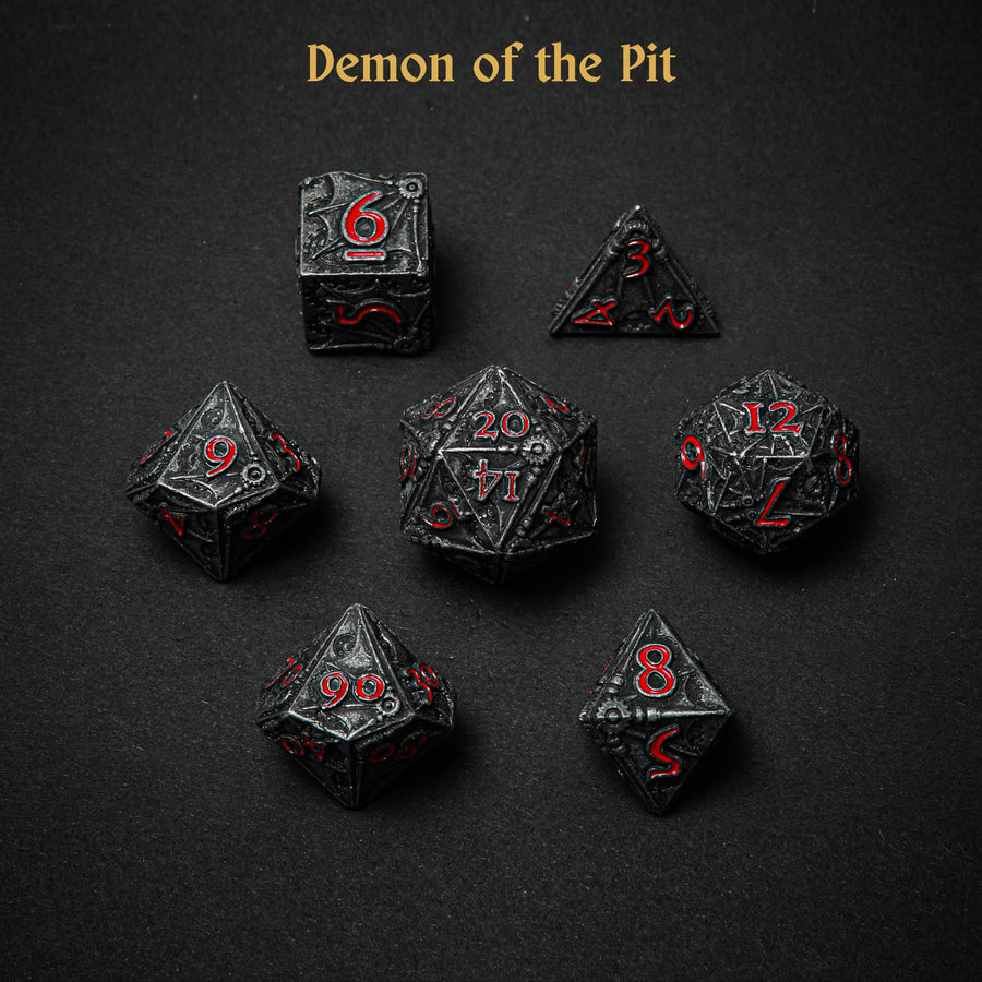 Steampunk Demons Polyhedral Dice Set