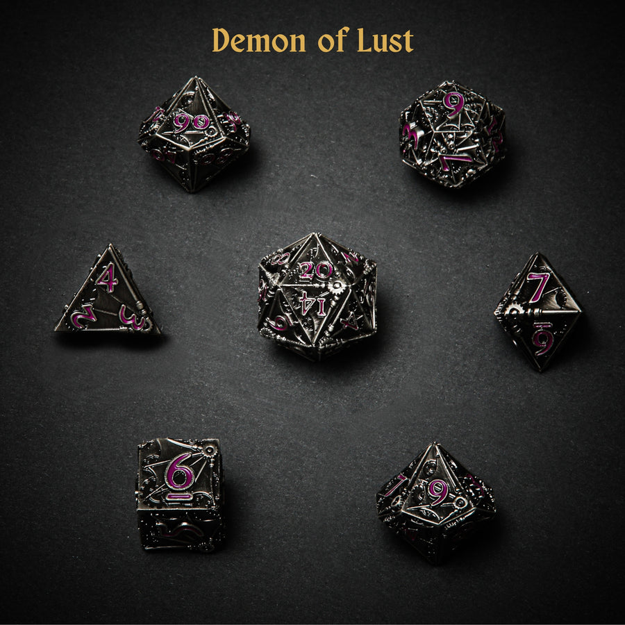 Steampunk Demons Polyhedral Dice Set