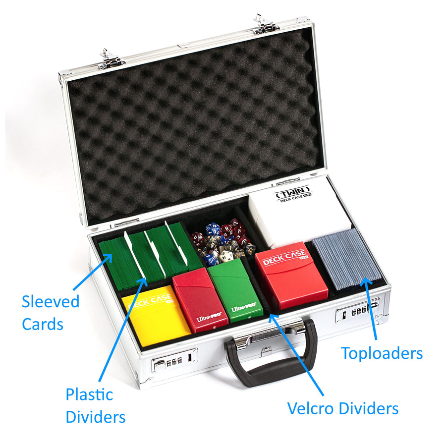 Gaming Briefcase A6 with Velcro walls - Silver